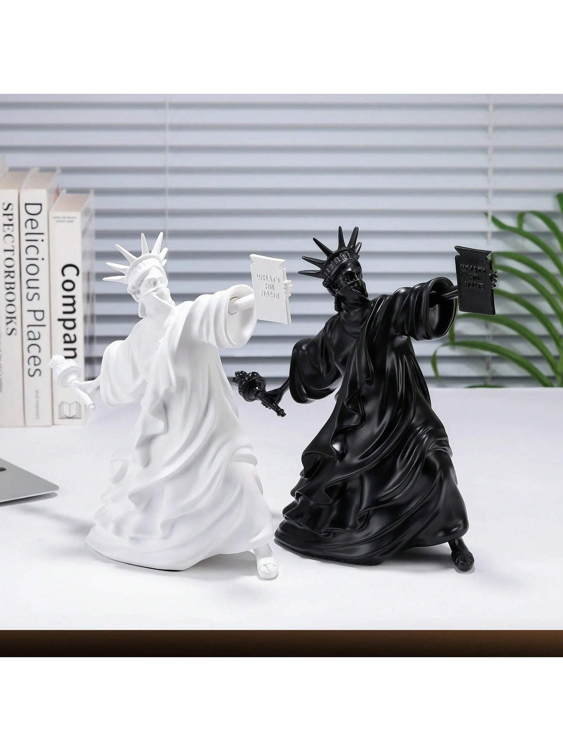 This Whimsical Flame Girl Statue is a whimsical and artistic interpretation of the iconic Statue of Liberty. Handcrafted from durable materials, this abstract statue of Liberty home decor piece adds a touch of sophistication and patriotism to any space. Showcase your love for art and country with this unique statue.