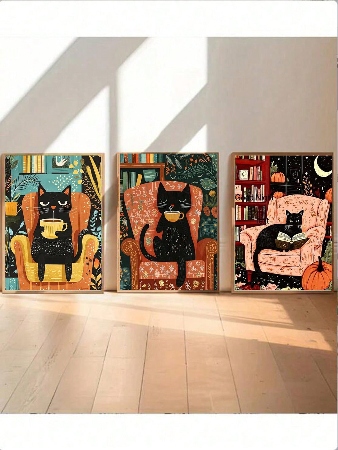 This charming canvas wall art features a whimsical kitten design, adding a playful touch to any space. The frameless design allows for easy integration into any home or office décor. Bring a bit of fun and lightheartedness to your surroundings with this delightful piece.