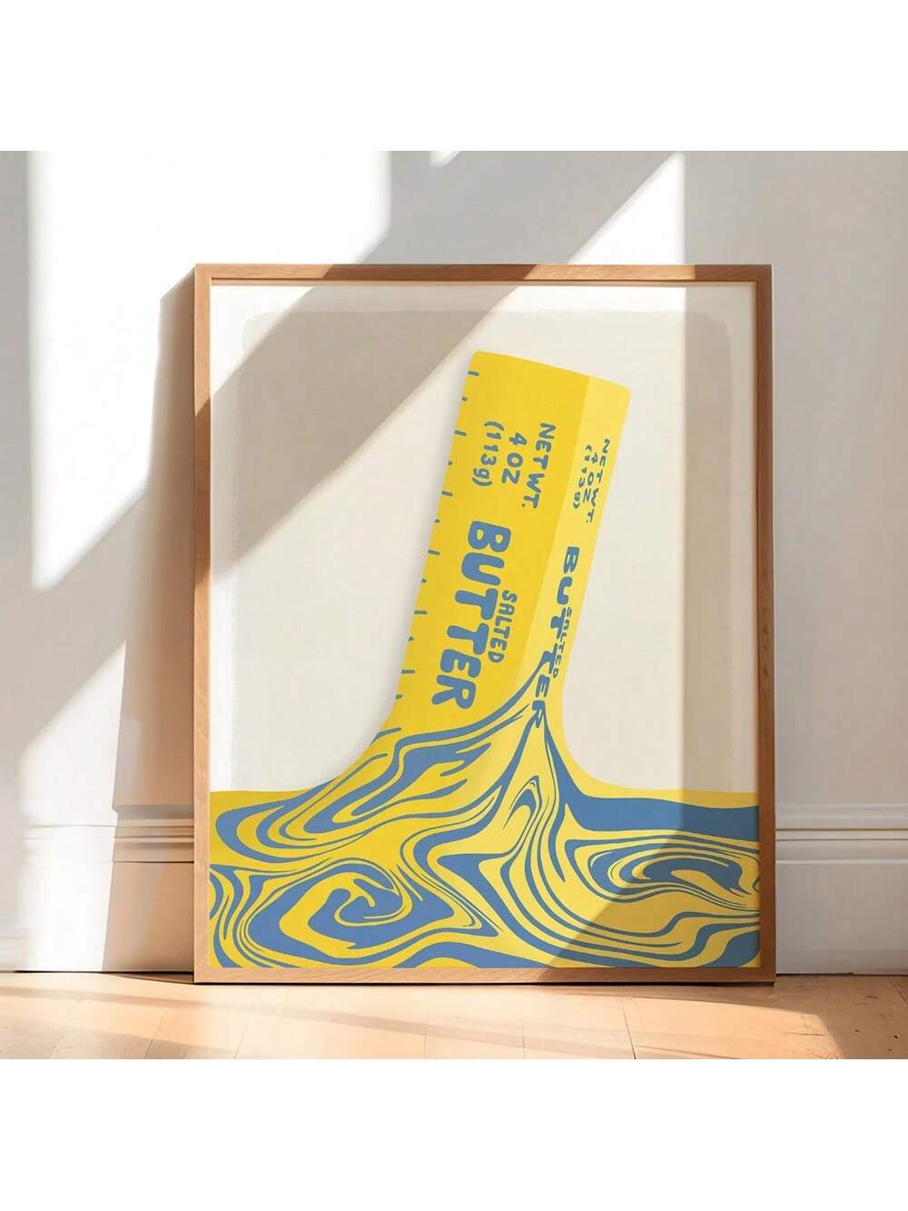 Transform your kitchen space with our Whimsical Melted Butter Wall Art, a sophisticated yet playful addition to modern culinary environments. This minimalist print features an artistic interpretation of melting butter, creating visual interest while maintaining clean aesthetic lines. Ideal for contemporary kitchens, dining areas, or culinary studios where subtle artistic elements enhance the space without overwhelming it. Printed on premium materials to ensure color longevity and visual clarity.