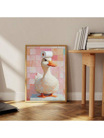 Transform your bathroom or living space with this whimsical pink duck canvas poster. The charming design adds a playful yet sophisticated touch to any room, creating a focal point that balances aesthetic appeal with personality. Crafted with quality materials, this decorative piece seamlessly integrates into various interior styles while maintaining its distinctive character.