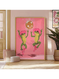 Add a playful yet sophisticated touch to your cowgirl-themed space with this Whimsical Pink Frog Art Print. Featuring a charming dancing frog rendered in soft pink hues, this print blends quirky aesthetics with rustic charm. Perfect for wall decor that balances whimsy and style, it enhances any room with a unique, artistic flair that complements western-inspired interiors. Crafted to inspire joy and creativity, this piece is an expert choice for those seeking distinctive, tasteful cowgirl decor.