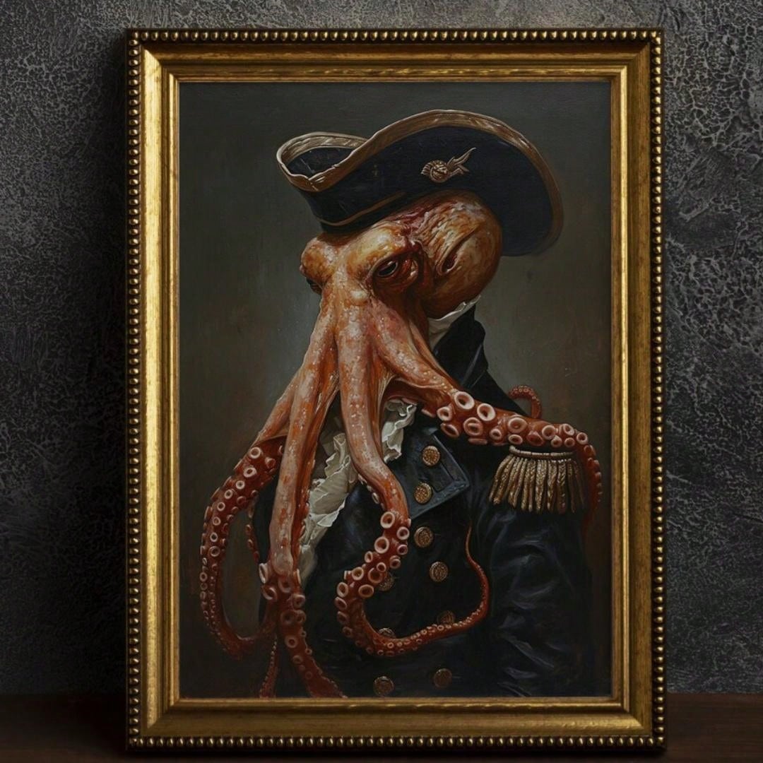 Transform your living room and bedroom into a unique and whimsical space with our Retro Animal Portrait Canvas Print. Featuring dark fantasy art, this canvas print adds a touch of creativity and personality to your decor. Elevate your space with this one-of-a-kind piece.