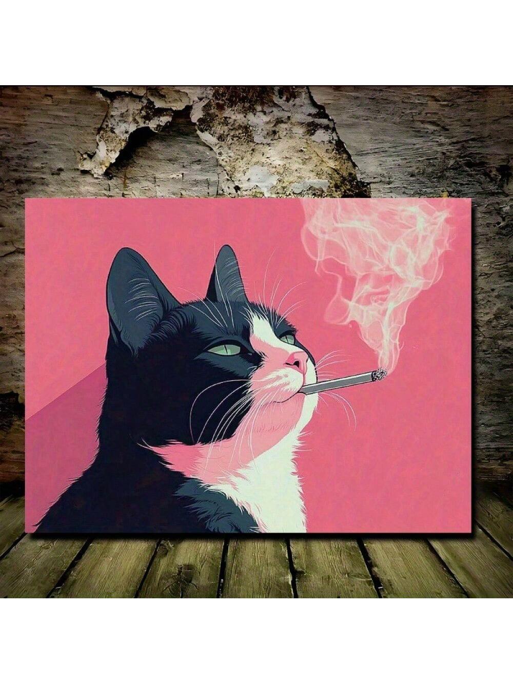 Add a playful touch to your living space, home office, or celebration with our Whimsical Retro Cat Canvas Wall Art. Expertly crafted with high-quality materials, this unique piece is sure to bring joy and charm to any room. Plus, its lightweight design is easy to hang and move for versatile decor options.