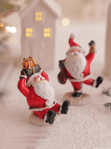 Elevate your holiday décor with this charming four-piece Santa Claus resin ornament set. Each whimsical figurine captures the festive spirit with intricate detailing and vibrant finishes, perfect for displaying on mantels, shelves, or Christmas trees. Crafted from durable resin, these collectible pieces blend traditional holiday aesthetics with contemporary design sensibilities. Ideal for creating a cohesive seasonal display or gifting to fellow holiday enthusiasts, this set brings warmth and character to a