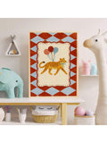 Bring imaginative charm to your child's space with this whimsical tiger canvas wall art. Featuring playful circus-inspired design, this piece captures the wonder and joy that young minds adore. The vibrant artwork adds personality and visual interest to nurseries and kids' rooms while maintaining a sophisticated aesthetic that complements various décor styles. Perfect for creating a focal point above a crib, dresser, or reading nook, this canvas combines entertainment value with thoughtful design.