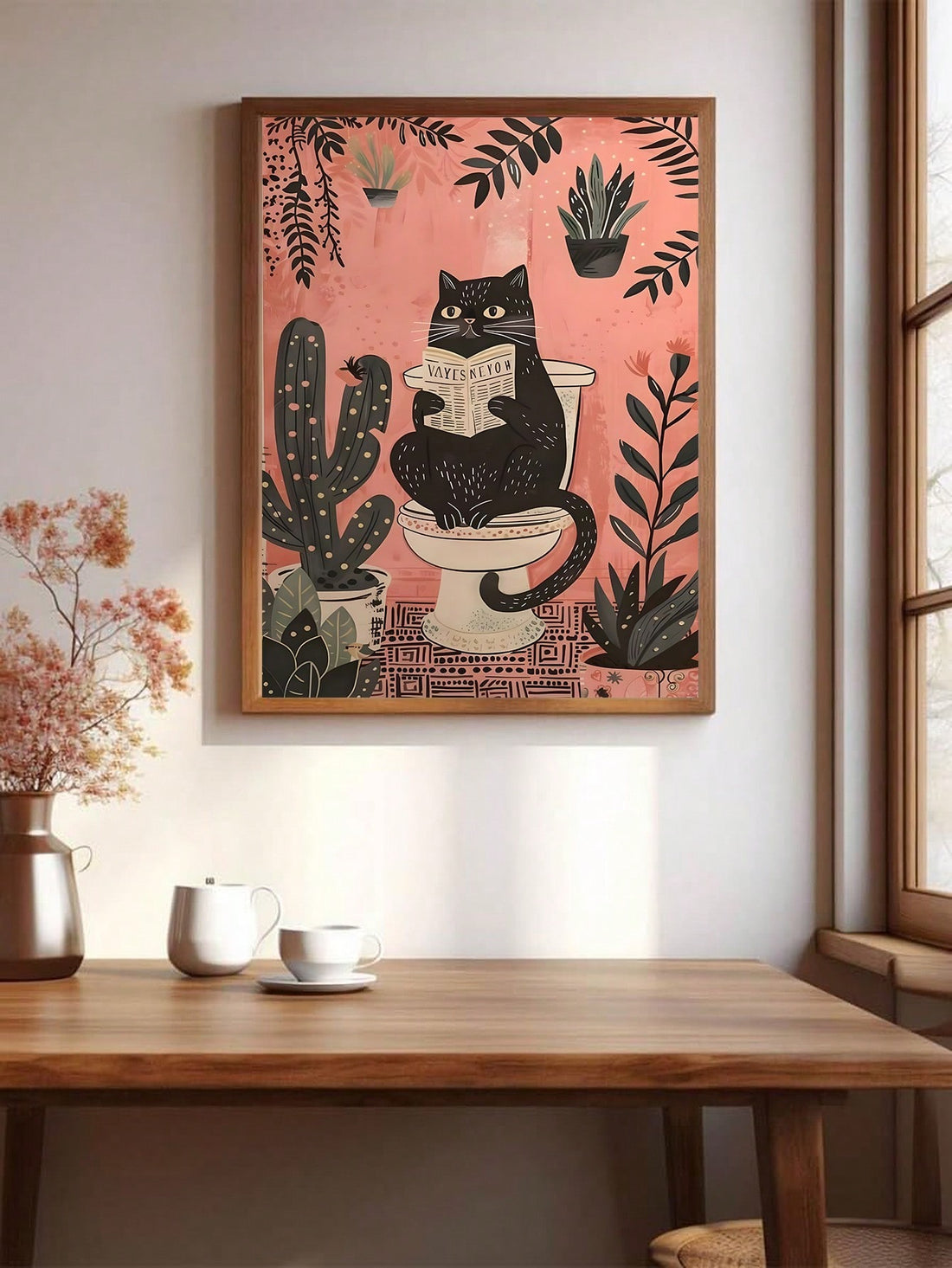 Elevate your home decor with this whimsical vintage cat art poster. Designed to add a touch of nostalgia and charm to any space, this poster features a playful feline in a colorful and charming vintage style. Perfect for cat lovers and art enthusiasts alike.