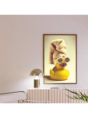 Transform your bathroom and living room into a fun and quirky space with our Whimsical Vintage Duck Canvas Wall Art. Featuring a whimsical duck wearing sunglasses, this wall art adds a touch of playfulness to any room. Made with durable duck canvas, it is perfect for long-lasting decor.