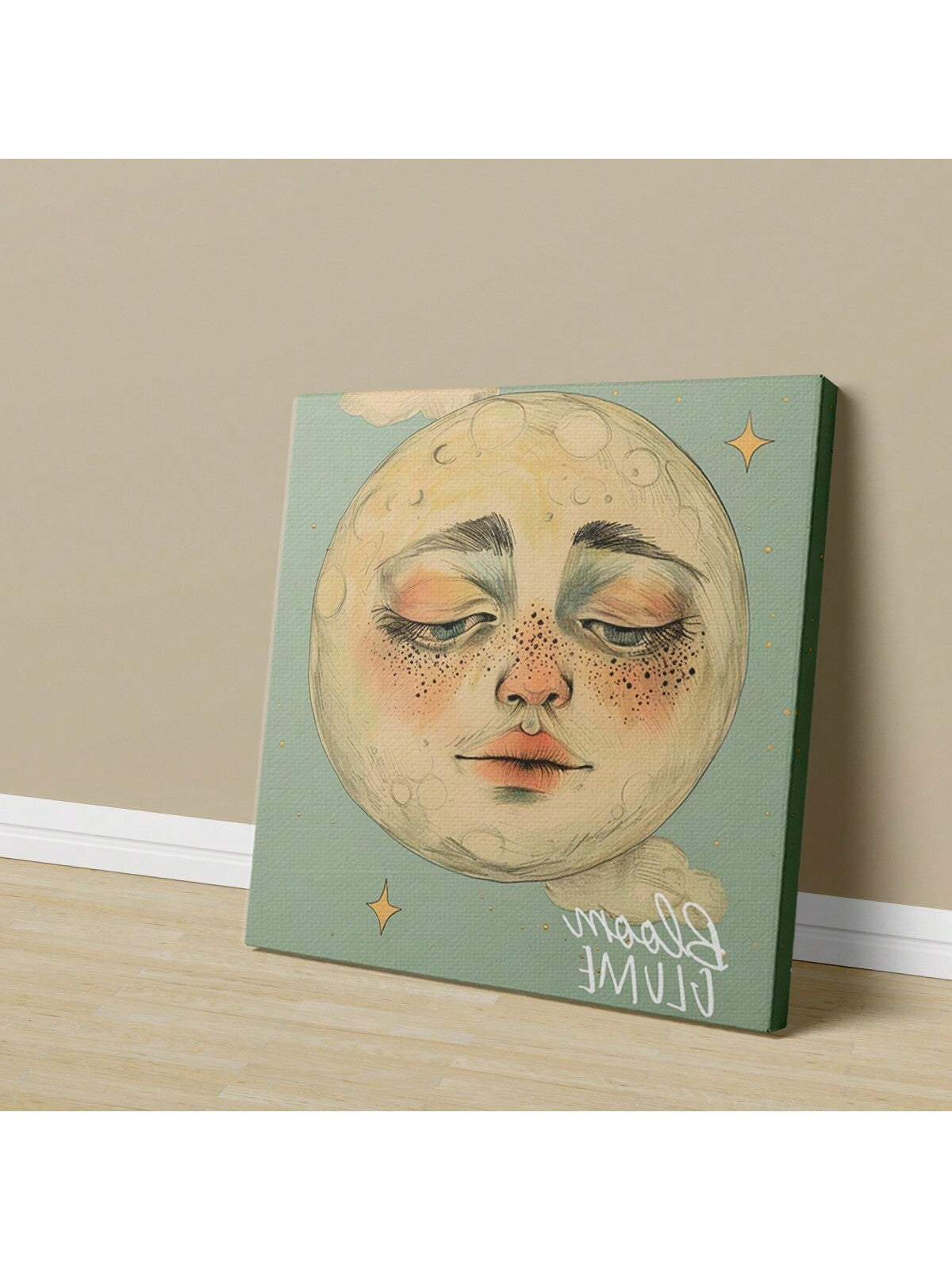 Introduce a touch of enchantment to your space with our Whimsical Vintage Moon Canvas Art. Featuring a beautifully framed and printed vintage moon design, this wall decor is sure to add a unique and magical touch to any room. Elevate your space with a whimsical and charming ambiance.