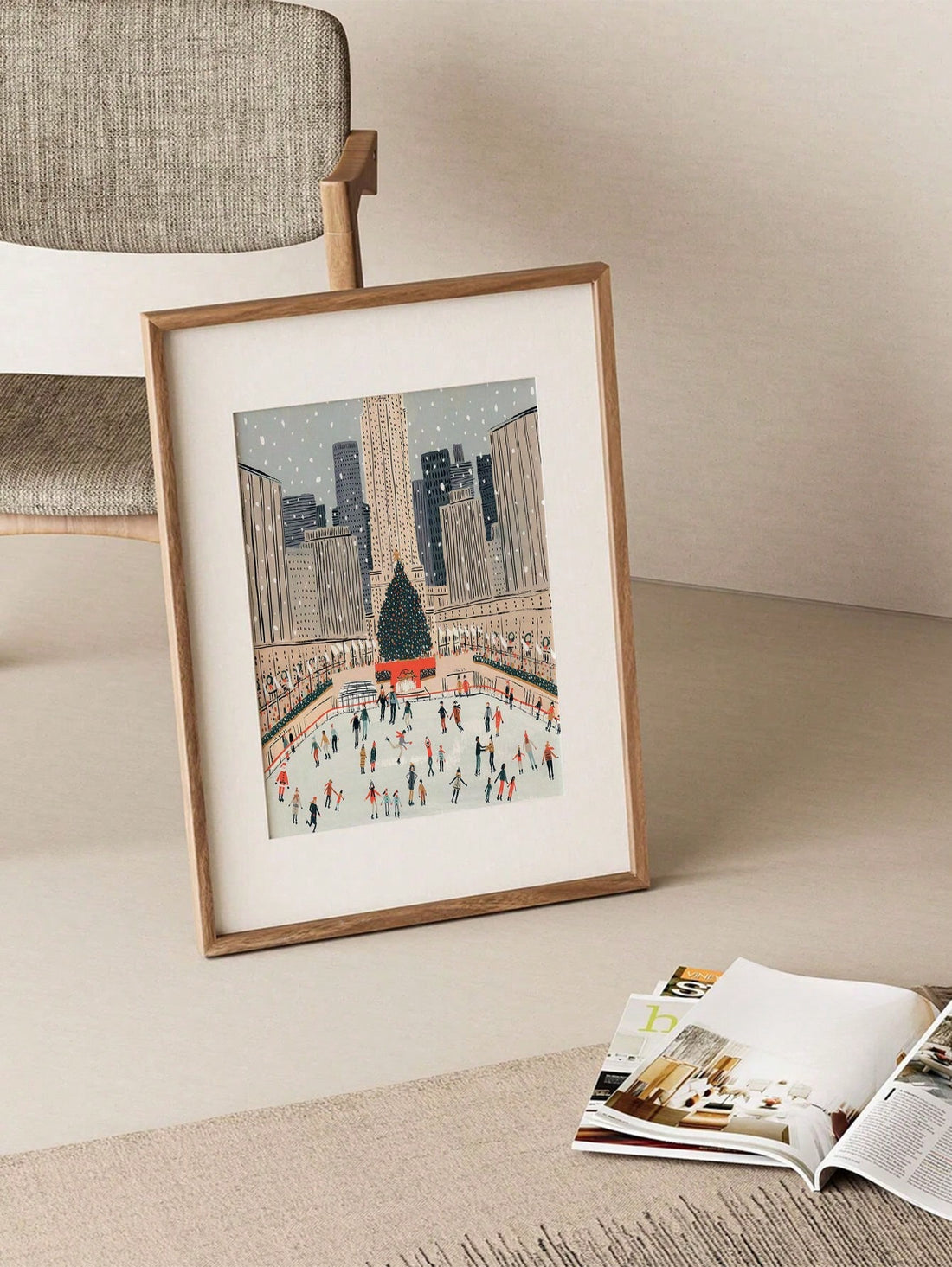 Explore the magic of New York City in the winter with our Winter Wonderland: Frameless Canvas Art of Snowy Rockefeller Center. Featuring a stunning depiction of a snow-covered Rockefeller Center, this frameless canvas is the perfect addition to your holiday decor. Made with high-quality materials, it will bring the beauty of the winter season into your home with ease.
