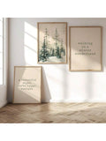 Transform your space into a serene winter retreat with this captivating 3-piece canvas art set. Each print captures the tranquil beauty of snow-laden forests, featuring layered compositions that draw the eye deeper into frosted landscapes. The collection balances cool tones with warm undertones, creating visual depth that complements both modern and traditional interiors. Perfect for living rooms, bedrooms, or entryways, these gallery-quality prints bring the peaceful essence of winter indoors year-round. P