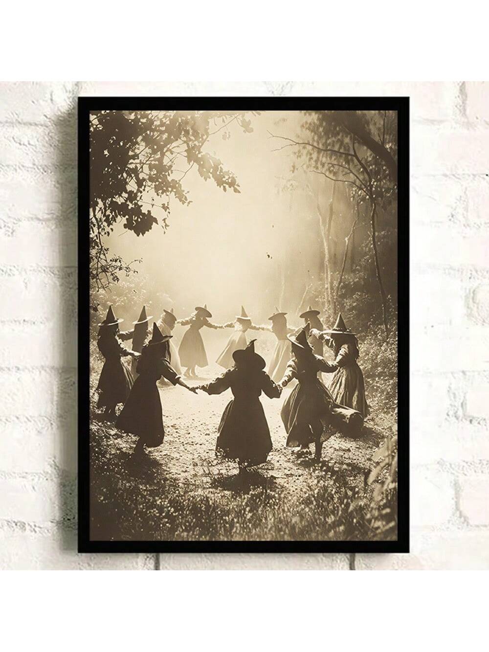Celebrate the mystique of Halloween and elevate your home decor with the Witches' Circle Dance Canvas Art. This frameless canvas features a captivating design that brings a creative and eerie ambiance to any space. Perfect for seasonal decoration or year-round display, it adds a unique artistic touch that sparks imagination and complements various interior styles. Crafted for durability and visual impact, this piece transforms your walls into a