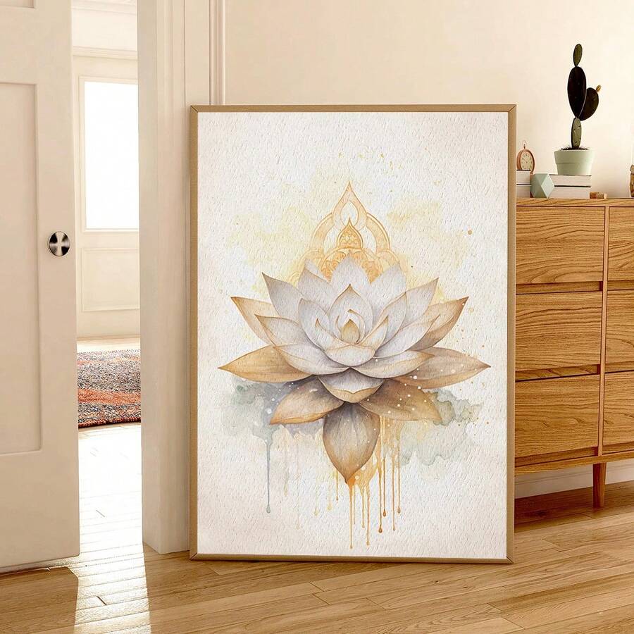 Spiritual energy poster shown in calm modern interior