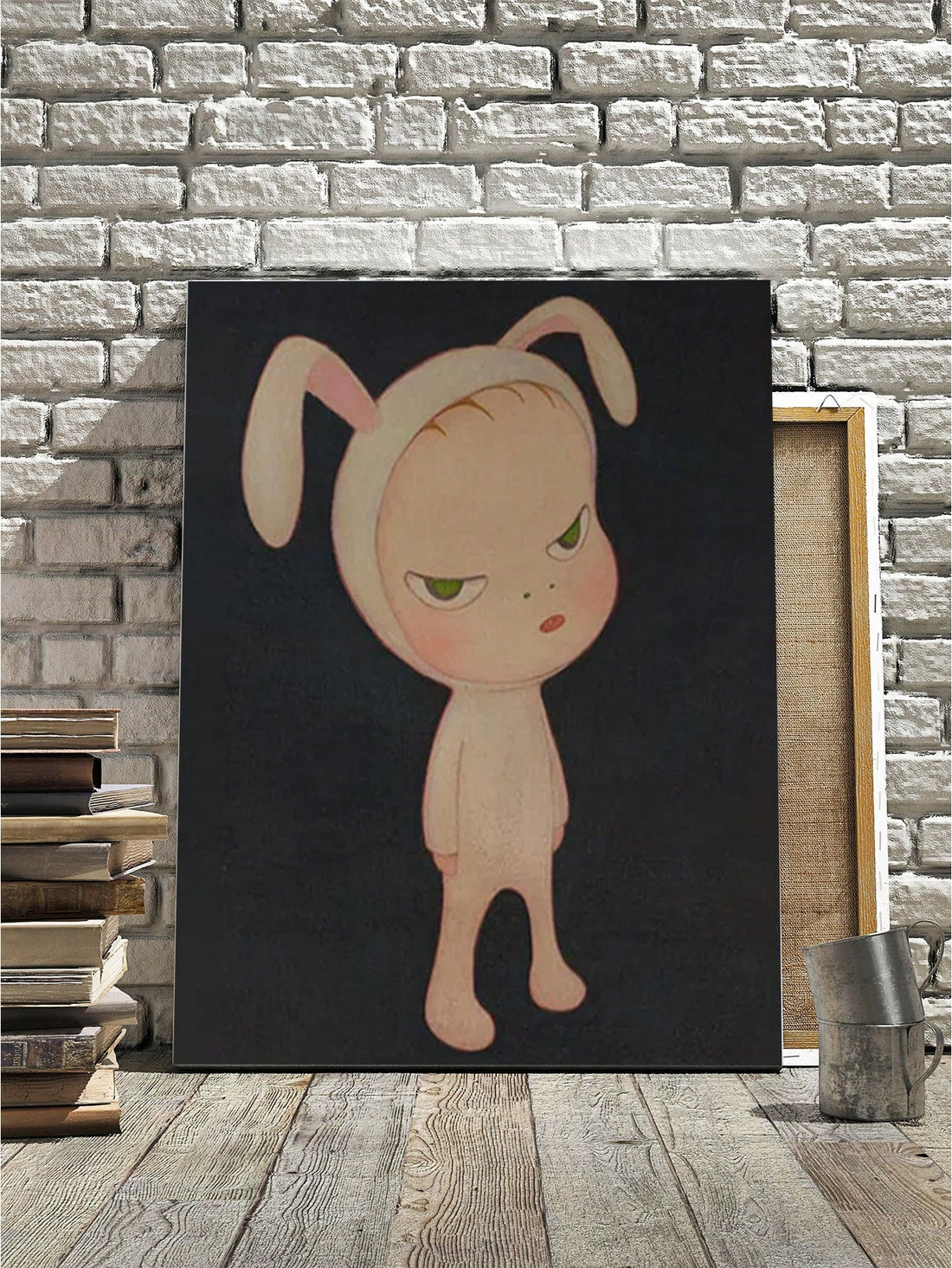 Experience the contemporary charm and expert craftsmanship of the Yoshitomo Nara Vintage Frameless Canvas Wall Art. With its unique waterproof design, this piece is perfect for any room in your home. Add a touch of artistry and elegance to your decor with this one-of-a-kind gift.
