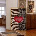 Zebra & Leopard Stockholm Minimalist Y2K Cheetah Canvas Poster 
